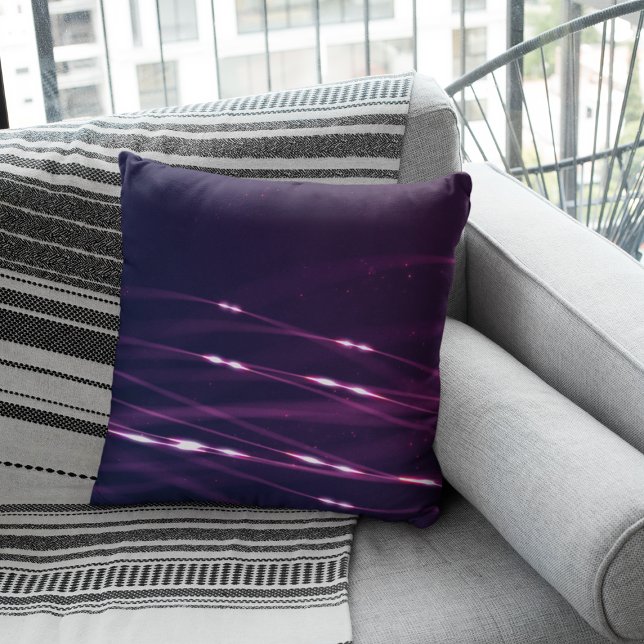 Abstract Dark Purple Cotton Throw Pillow (Creator Uploaded)