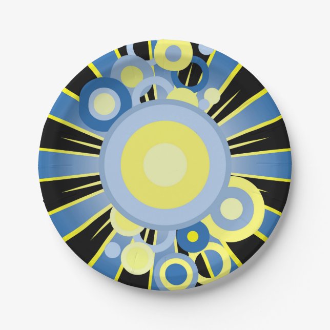 Abstract decoration paper plate (Front)