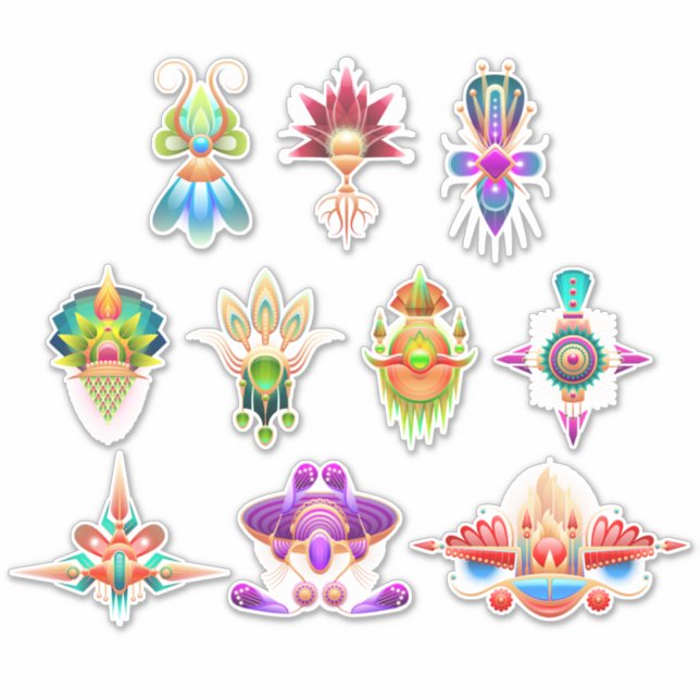 Abstract decorative art colourful cute unique  (Front)