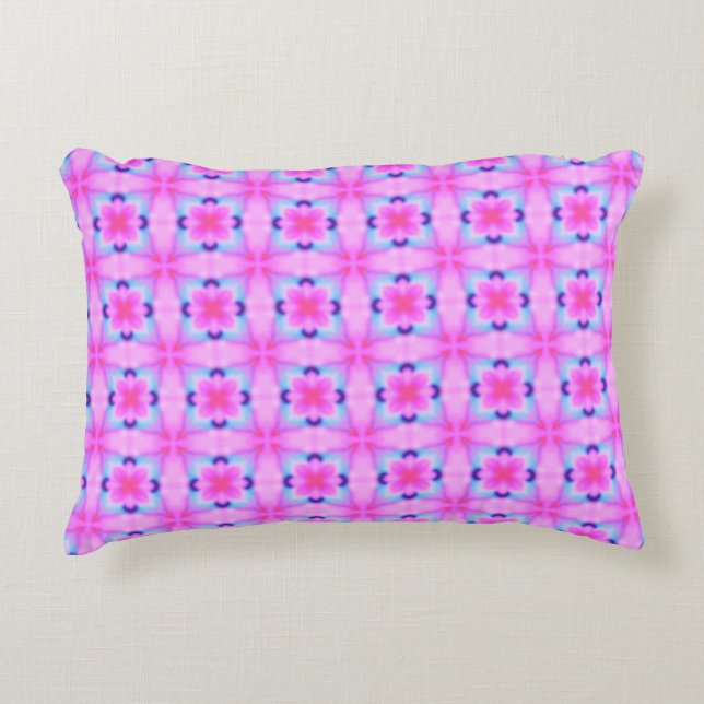 Abstract decorative geometric kaleidoscope texture cushion (Front)