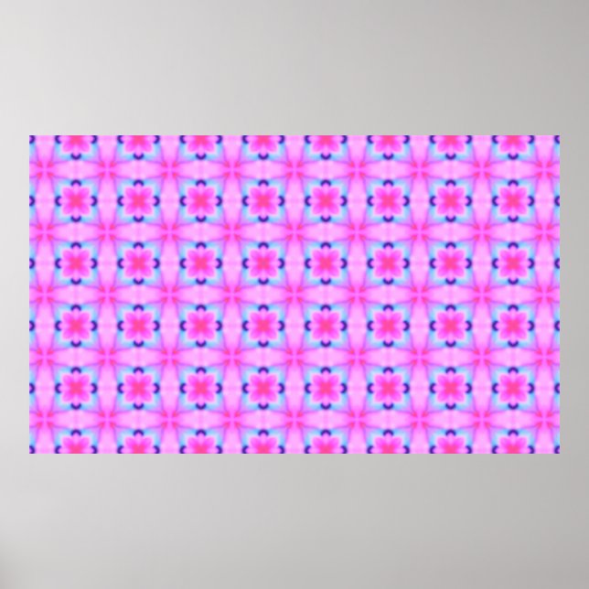 Abstract decorative geometric kaleidoscope texture poster (Front)