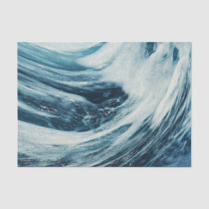 Abstract Deep Ocean Waves Water Decoupage Tissue Paper