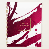 Abstract Deep Ruby Red Brushstrokes Appointment