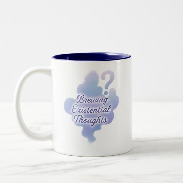Abstract Deep Thinker Aesthetic Coffee Mug (Left)