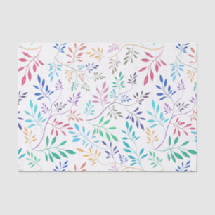 Abstract Delicate Colourful leafs Pattern Tissue Paper