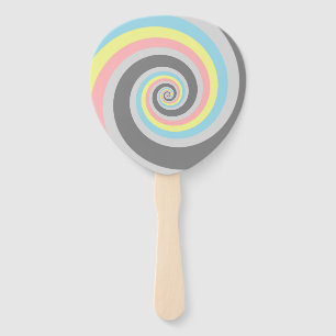 Abstract Demiflux Pride Flag Hand Fan