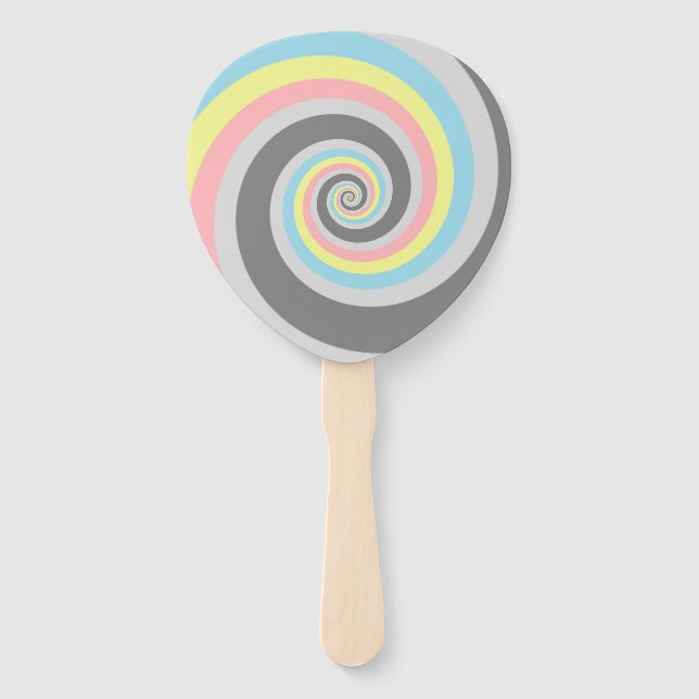 Abstract Demiflux Pride Flag      Hand Fan (Front)