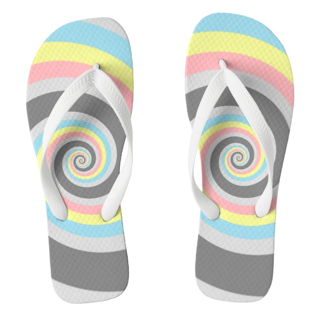 Abstract Demiflux Pride Flag     Thongs (Footbed)