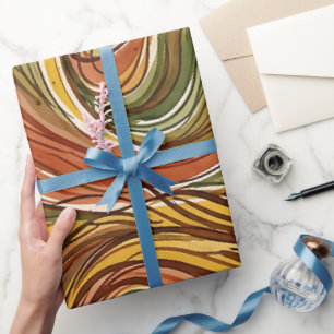 Abstract Desert Dune Ink Wrapping Paper