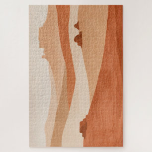 Abstract Desert Horizon a Warm Minimal Landscape Jigsaw Puzzle