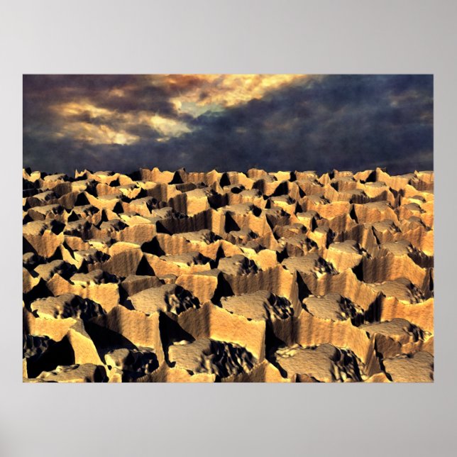 Abstract Desert Landscape Poster (Front)