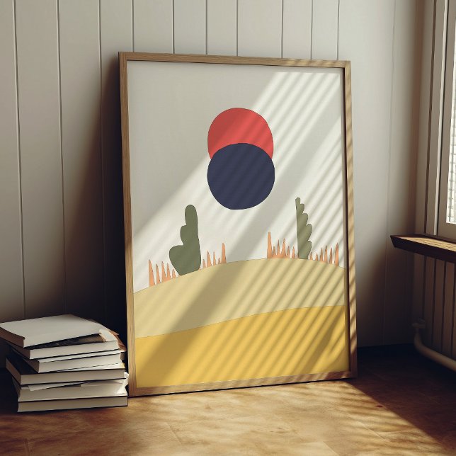 Abstract desert moonrise poster (Creator Uploaded)