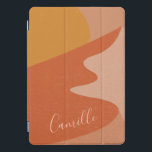 Abstract Desert Mountain Landscape Personalised  iPad Pro Cover<br><div class="desc">This stylish iPad case features a vibrant and colourful illustration of a desert mountain landscape at sunset in burnt orange,  terracotta,  and yellow,  personalised with your name.</div>