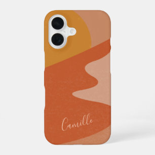 Abstract Desert Mountain Landscape Personalised iPhone 16 Case