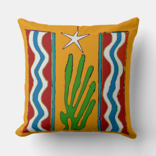 Abstract Desert Star Clock Face Cushion