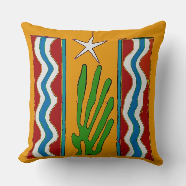 Abstract Desert Star Clock Face Cushion (Front)