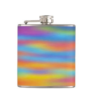 Abstract Desert Sunset Sky Artwork Hip Flask