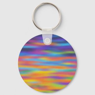 Abstract Desert Sunset Sky Artwork Key Ring