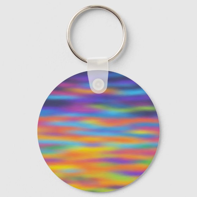Abstract Desert Sunset Sky Artwork Key Ring (Front)