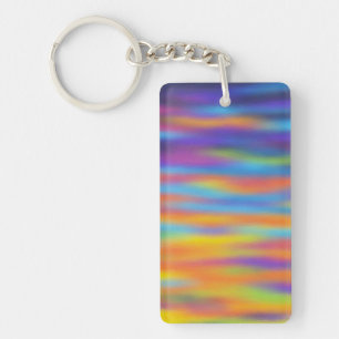 Abstract Desert Sunset Sky Artwork Key Ring