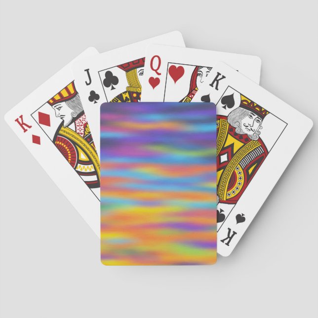 Abstract Desert Sunset Sky Artwork Playing Cards (Back)