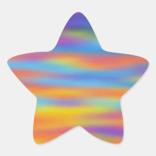 Abstract Desert Sunset Sky Artwork Star Sticker