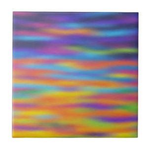 Abstract Desert Sunset Sky Artwork Tile