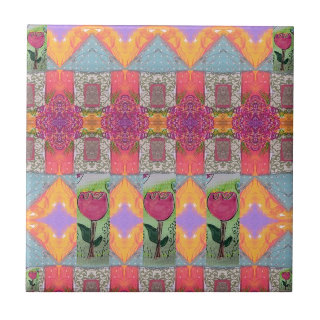 Abstract Design 3 Ceramic Tile (Front)
