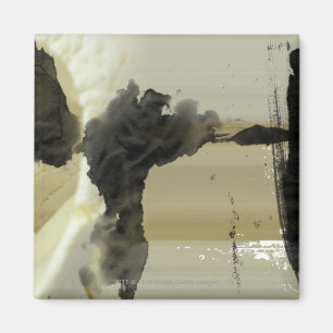 Abstract design and stripes magnet