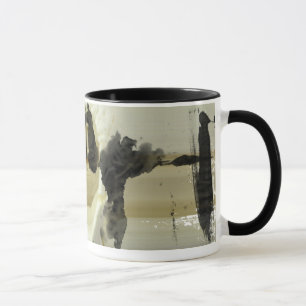Abstract design and stripes mug