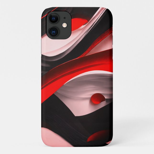 abstract design black and red accessories elect-  Case-Mate iPhone case (Back)