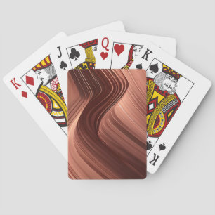Abstract design bronze simple minimal playing cards