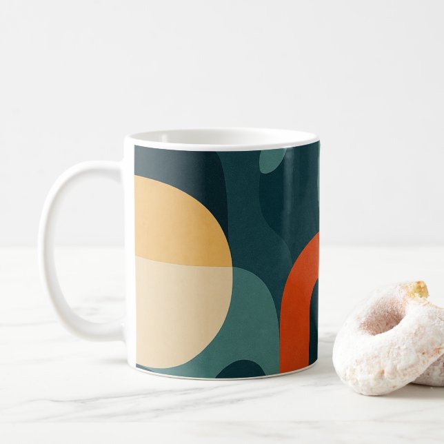 Abstract Design Coffee Mug (With Donut)