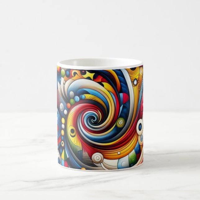 abstract design coffee mug (Center)