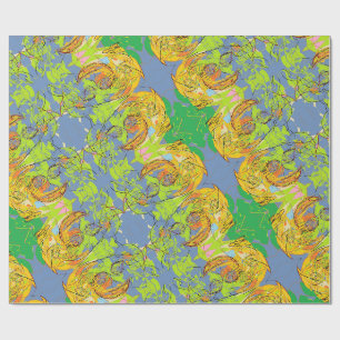 abstract design face wrapping paper