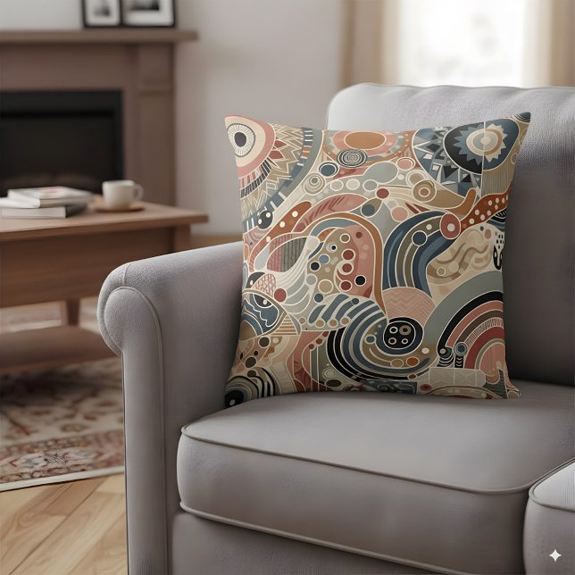 Abstract design in Bohemian colours Cushion (Creator Uploaded)