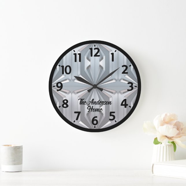 Abstract Design Large Clock (Home)