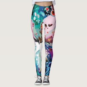 Abstract Design marbled Patterns Leggings