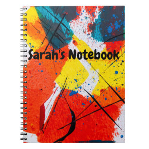 Abstract design Notebook Customise the name
