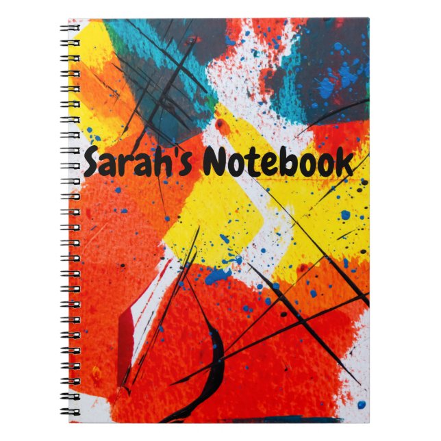 Abstract design Notebook Customise the name (Front)