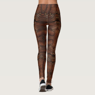Abstract Design of Leather Viking Chest Armor on Leggings