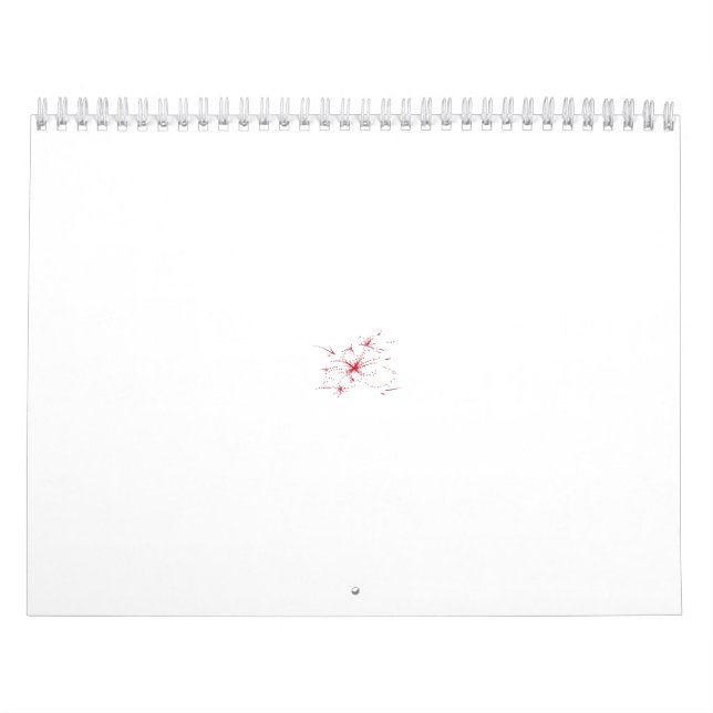 Abstract design of multiple red flower-like shapes calendar (Cover)