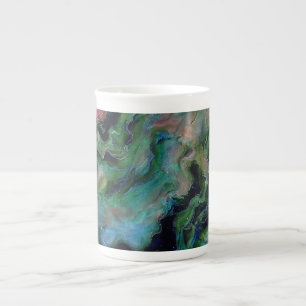 Abstract Design of Swirling Vibrant Colors Bone China Mug