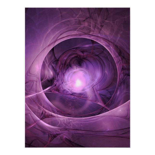 Abstract Design Purple Realms Poster (Front)