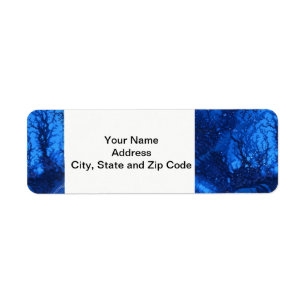 Abstract design return address label, deep waters. label