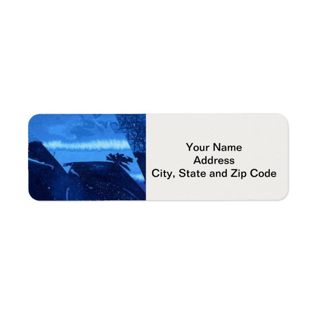 Abstract design return address label, mountain. label (Front)