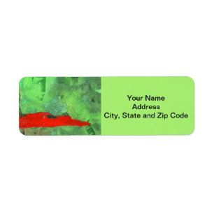 Abstract design return address label, tower. label