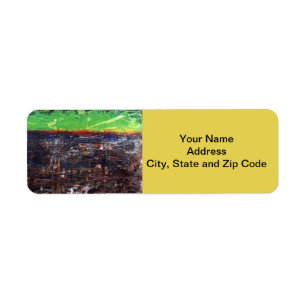 Abstract design return address label, Viet Nam. Label