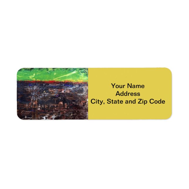 Abstract design return address label, Viet Nam. Label (Front)