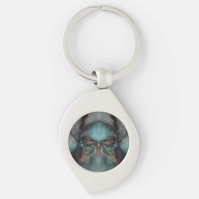 Abstract Design Scary Viking mask Key Ring (Front)